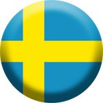 swedish flag in a round shape