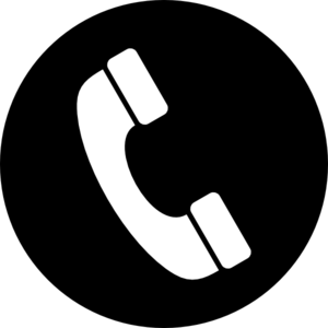 round black icon for telephone